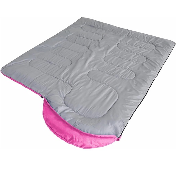Oaskys Pink Sleeping Bag with Carry Bag - Picture 2 of 5